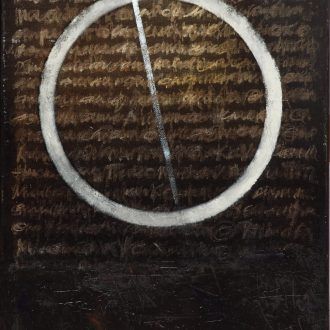 04.Znak w przesztrzeni pojęć, olej na płótnie, 100x70 cm, 2010